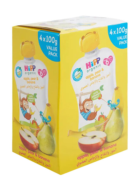 

Hipp Organic Apple Pear & Banana Baby Food, 4 x 100g