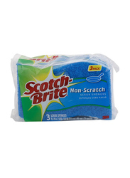 Scotch Brite Non-Scratch Multi-Purpose Scrub Sponge, 3 Pieces