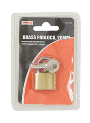 Mega Brass Padlock, M131004, 20mm, Silver/Gold