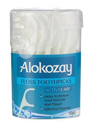 Alokozay Floss Toothpicks, 50 Pieces