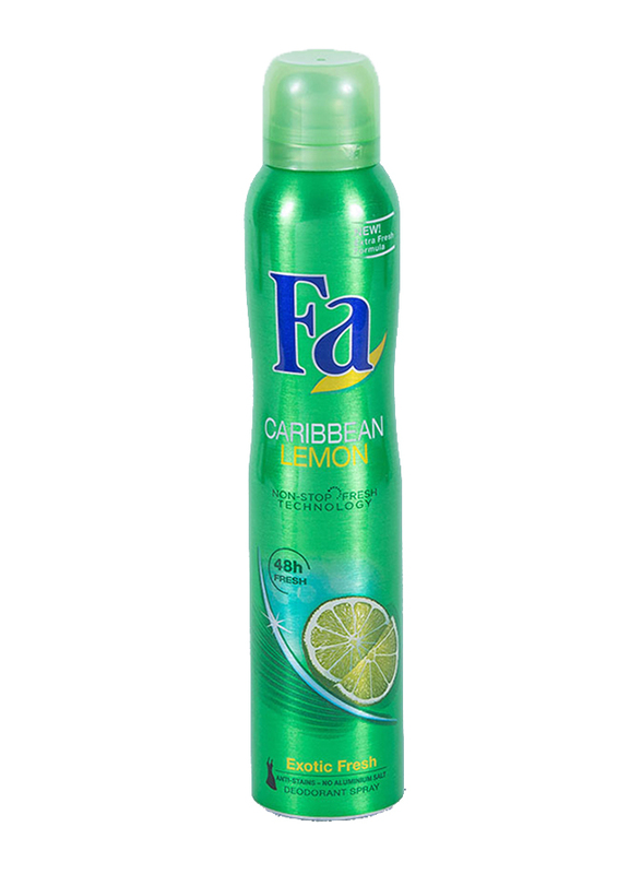 Fa Caribbean Lemon Fresh Deodorant Spray for Women, 200 ml