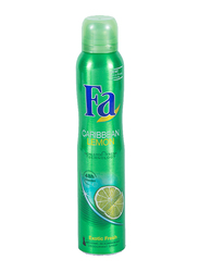 Fa Caribbean Lemon Fresh Deodorant Spray for Women, 200 ml