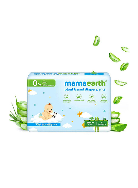 

Mamaearth Plant Based Diaper Pants, Size M, 7-12kg, 30 Count