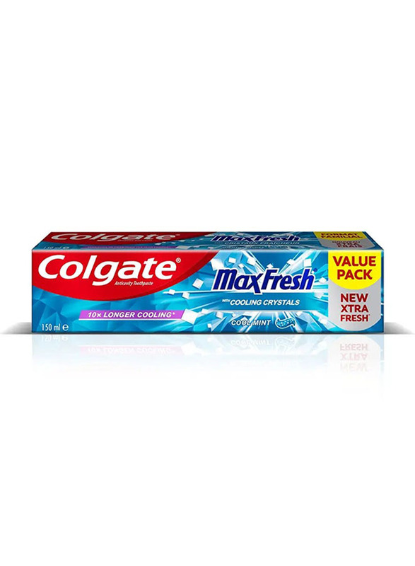 Colgate Max Fresh Toothpaste with Cooling Crystals, Cool Mint Gel Toothpaste - 150ml