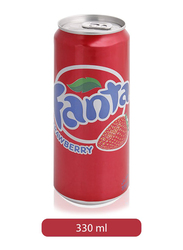 Fanta Strawberry Soda Can, 330ml