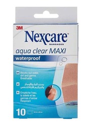 Nexcare Aqua Maxi Waterproof Bandages,  10 Piece