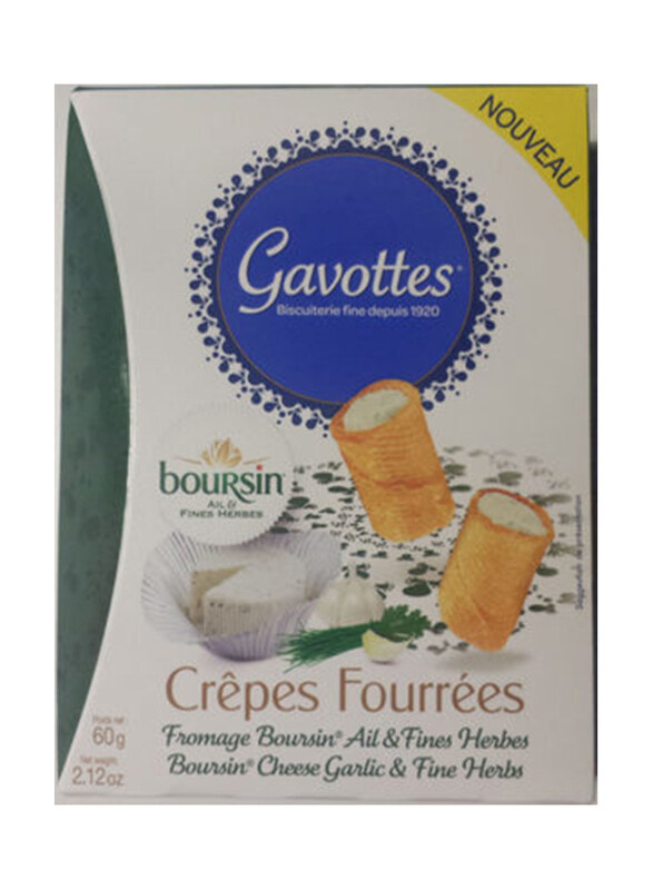

Gavottes Crepes Filled With Boursin garlic & Fine Herbs Cheese, 60g
