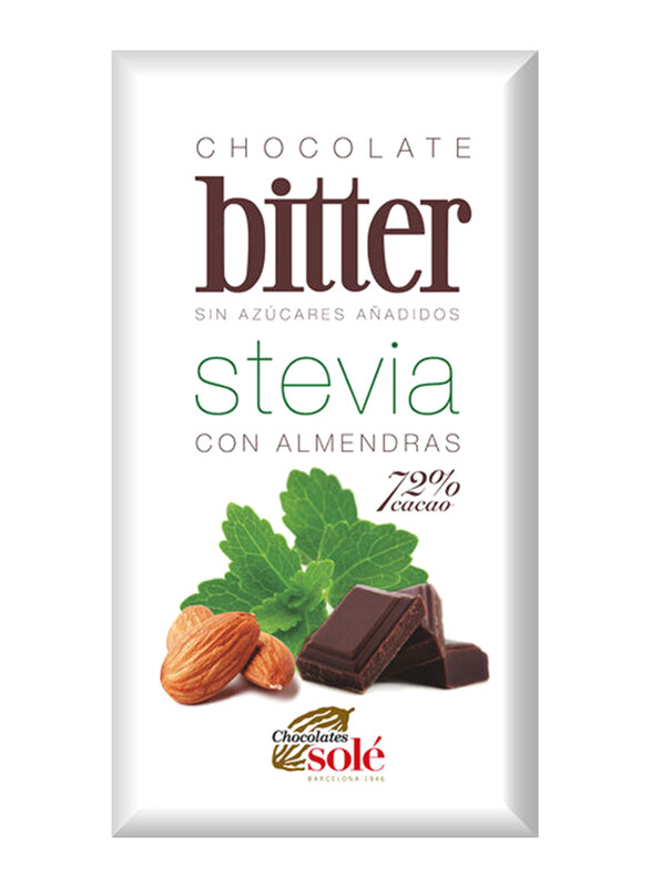 

Chocolates Sole Stevia Dark Chocolate Almond - 100 Gm