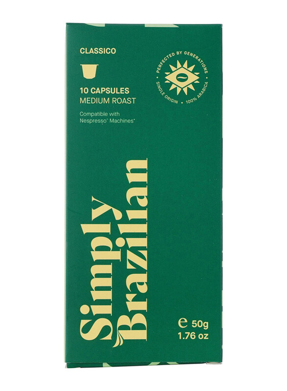 

Simply Brazilian Medium Roast Classico Ground Coffee Capsule, 50g