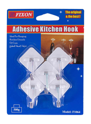 Fixon Adhesive Kitchen Metal Holder, White/Silver