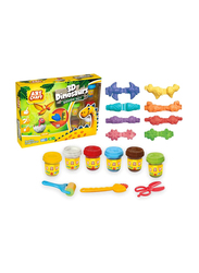 Dede Art Craft 3D Dinosaurs Dough Set, 03361, Ages 3+