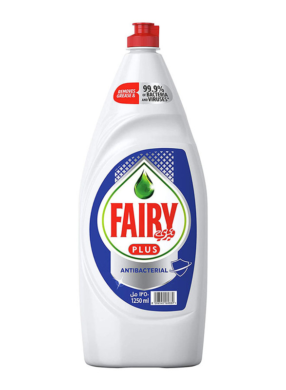 Fairy Plus Antibacterial Dish Washing Liquid, 1.25 Liters