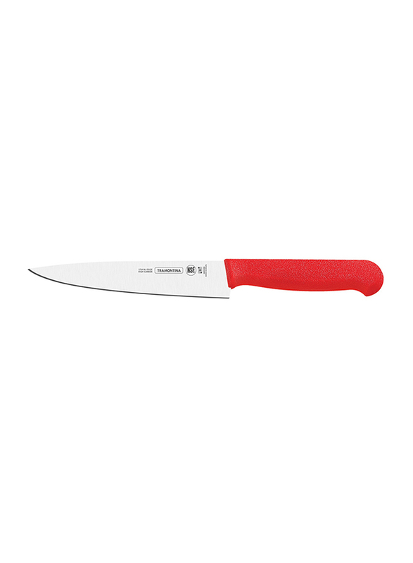Tramontina 6-inch Professional Stainless Steel Meat Knife, 24620176, Red/Silver