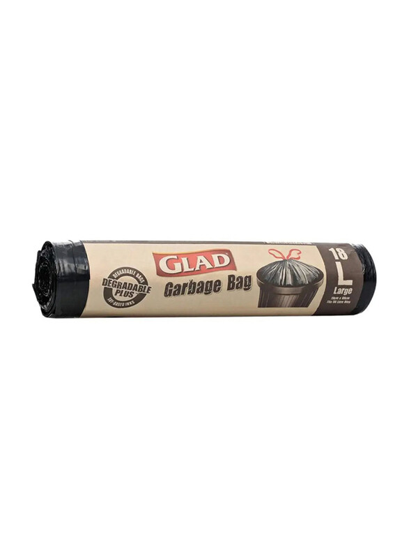 

Glad Degradable Plus Large Garbage Bag, 56L, 18 Pieces
