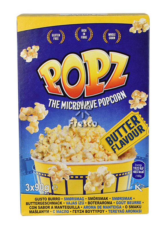 

Popz Popcorn Butter Flvr - 3 x 90g
