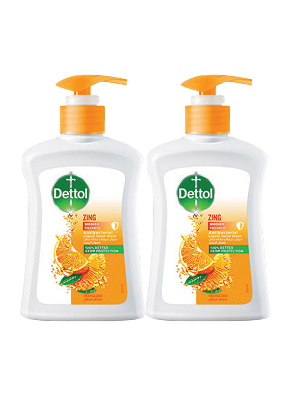 Dettol Zing Hand Wash, 2 x 200ml