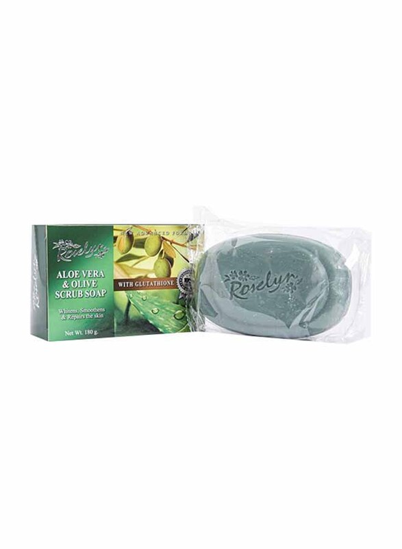 Roselyn Aloe Vera & Olive Scrub Soap, 180 gm