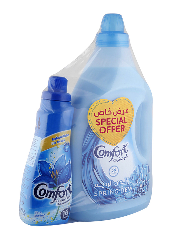 Comfort Spring Dew and Concentrated Fabric Conditioner, 4 Liters + 650 ml
