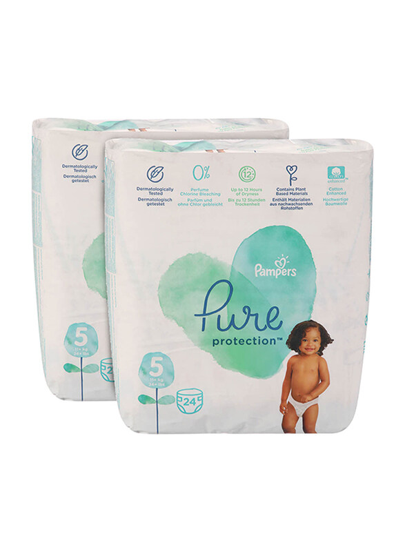 

Pampers Pure Protection, Size 5, 11+ kg, 2 x 24 Count