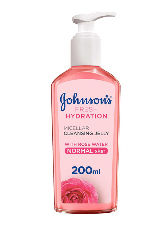 Johnson's Fresh Hydration Micellar Cleansing Jelly Face Cleanser for Normal Skin, 200ml