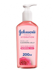 Johnson's Fresh Hydration Micellar Cleansing Jelly Face Cleanser for Normal Skin, 200ml
