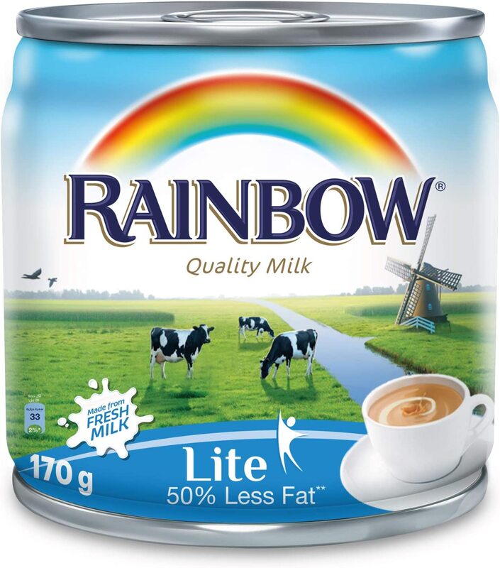 Rainbow Evaporated Milk Lite, 170g