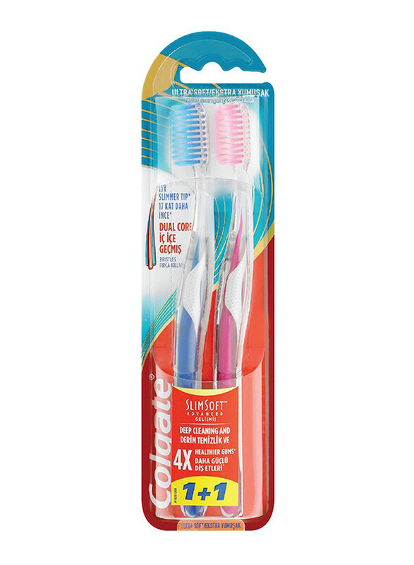 

Colgate Slim Soft Advanced Ultra Soft Toothbrush, 2 Pieces