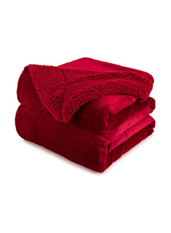 

Velmore Fleece Blanket, Double, Red