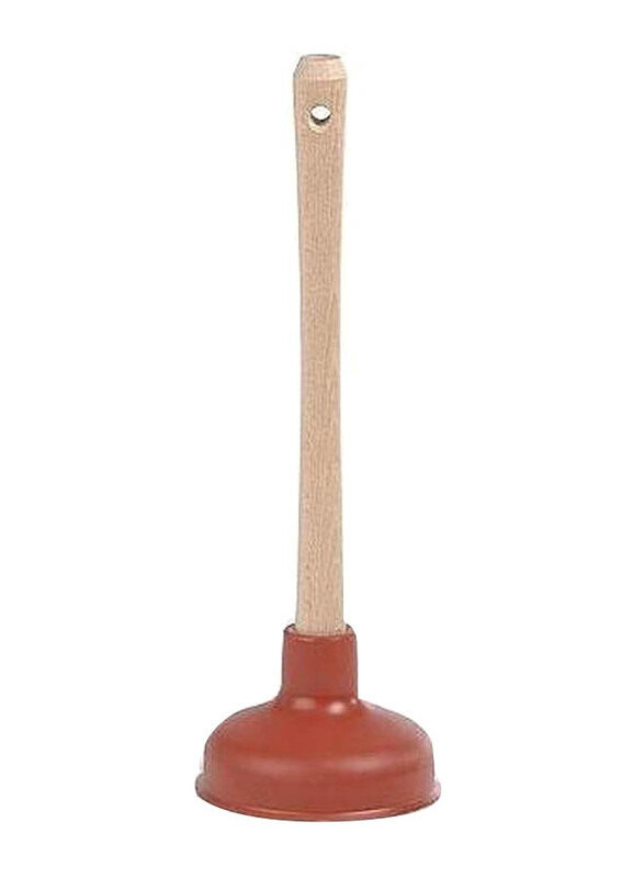 

Linea Wooden Handle and Natural Rubber Sink Unblocker, 14cm, Red