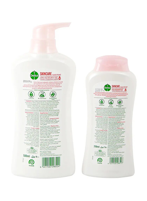 Dettol Skincare Shower Gel - 500ml + 250ml