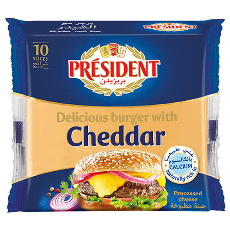 

President Burger Cheddar Cheese, 200 g