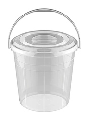Cosmoplast Plastic Bucket with Lid, 10L, Transparent