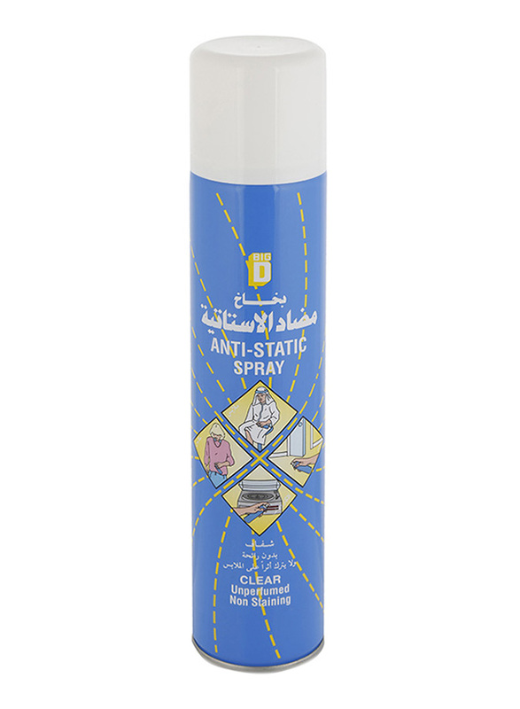 Big D Anti Static Clear Unperfumed Spray, 1 Piece, 350ml