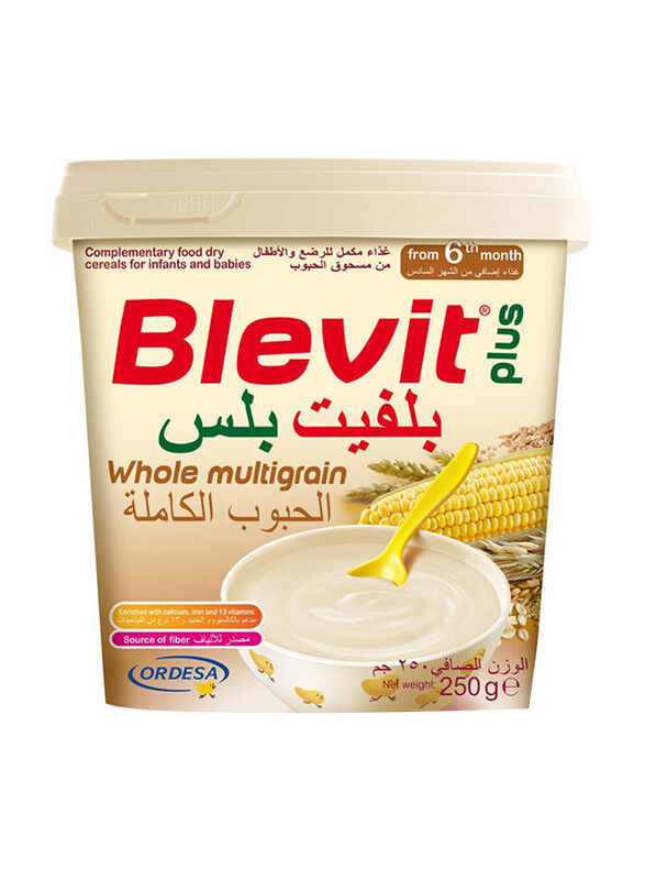 

Ordesa Blevit Plus Whole Multigrain Dry Cereals, 6 Months, 250g