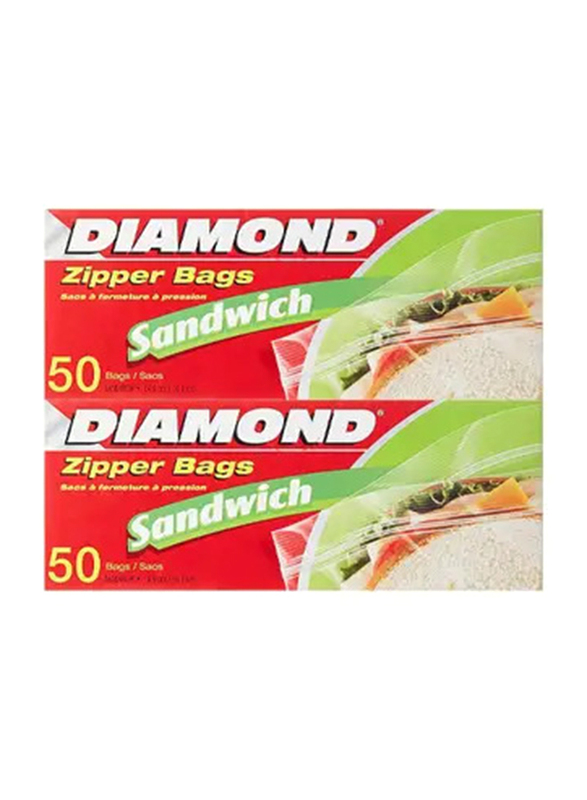 Diamond Sandwich Soct Zipper, 2 Pack