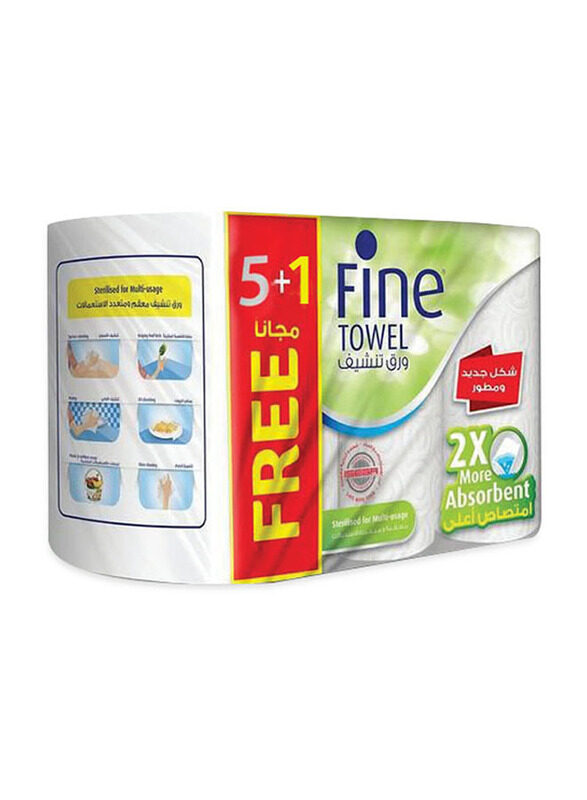 

Fine Household Towel, 6 Rolls