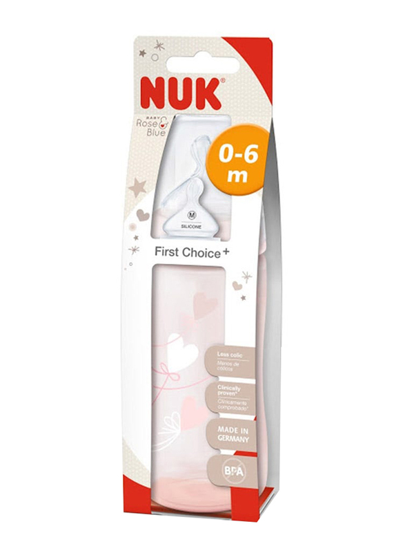 Nuk First Choice Polypropylene Bottle, 300ml, Pink