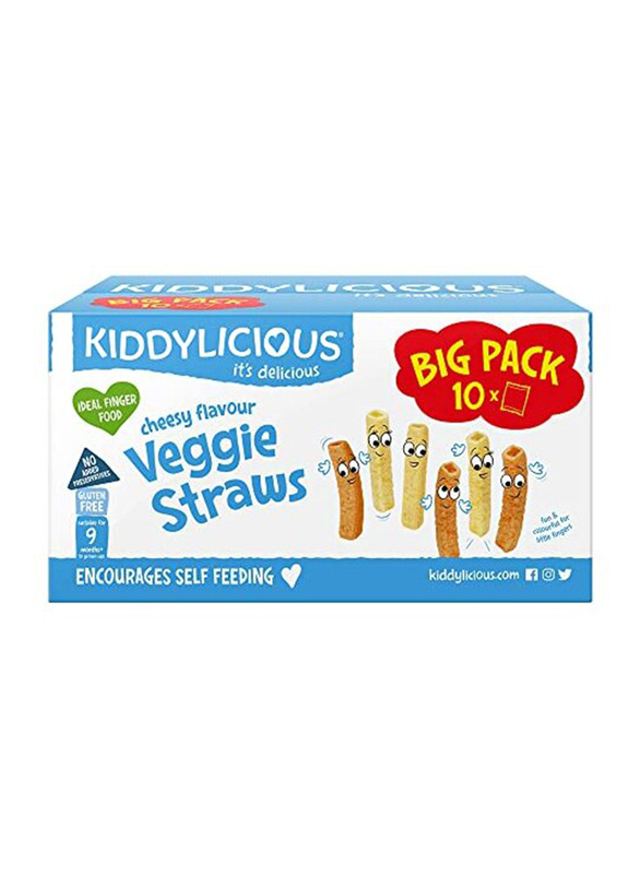 Kiddylicious Cheesy Veggie Straws Promo Box, 10 x 12g