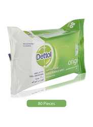 Dettol Antibacterial Wipes, 80 Sheets