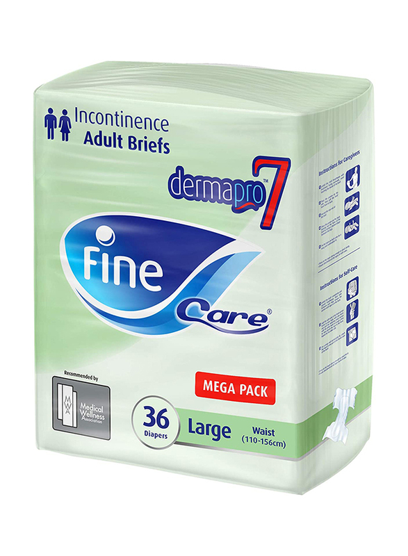 Fine Adult Diaper Fine Care Heavy, Large, 36 Pieces