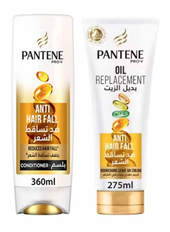 Pantene Anti Hair Fall Conditioner + Anti Hair Fall Oil Replacement, 360ml + 275ml