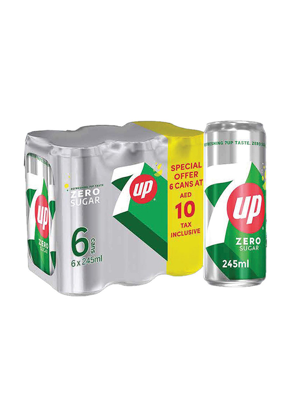 7UP Zero, 6 x 245ml