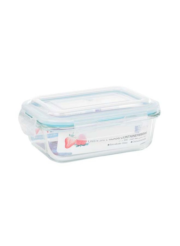 Sirocco Glass Food Container, 690 ml, Clear