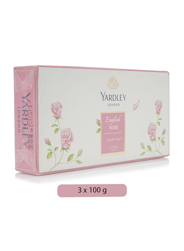 Yardley London English Rose Soap Bar, 100gm, 3 Pieces