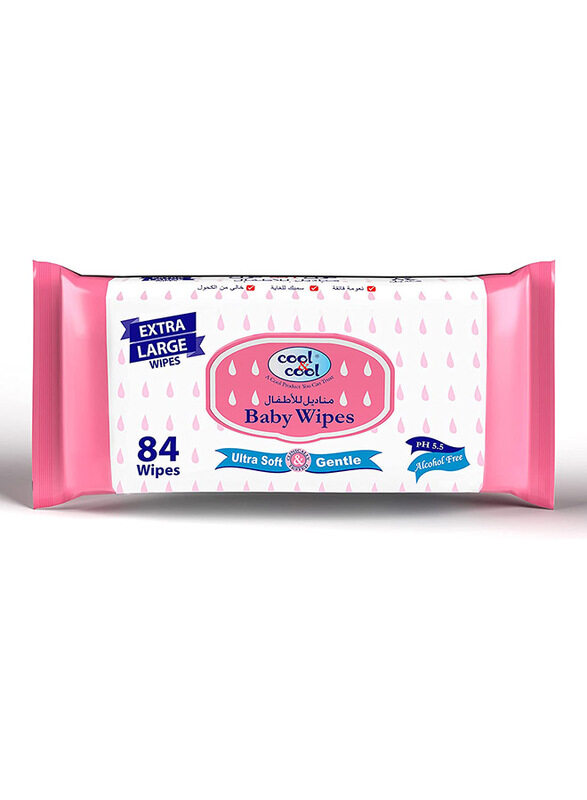 

Cool & Cool 2-Piece 84 Sheets Extra Large Ultra Soft & Gentle Wipes for Babies