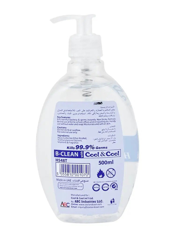 Cool & Cool Traveling Hand Sanitizer, 500ml