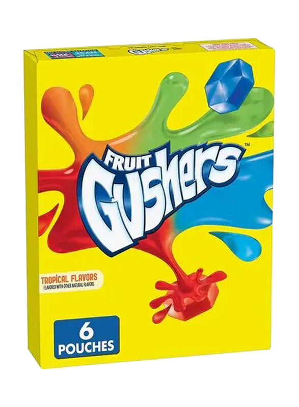 

Gushers Tropical Fruit Flavoured Snacks, 6 Pouches x 136g