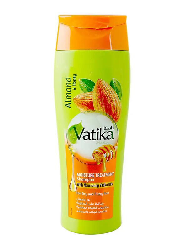 Vatika Sweet Almond Moisturizing Shampoo for Dry Hair, 400ml, 2 Pieces