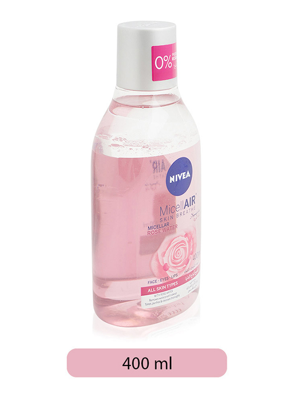 Nivea Micellair Skin Breathe Rose Water Make Up Remover Cleanser, 400ml, Pink