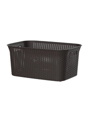 Cosmoplast Rattan Laundry Basket, Black